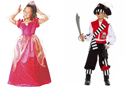 Déguisements enfant pour carnaval : princesses, pirates, cow-boy